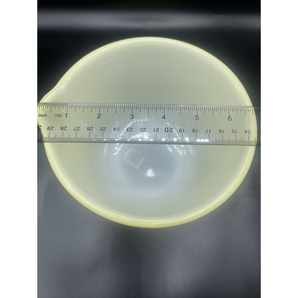 Vintage Glasbake Yellow Milk Glass Mixing Bowl  20CJ for Sunbeam Mixer E… - Picture 5 of 7